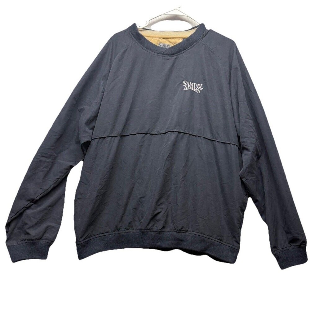 Samuel Adams Branded Golf Windbreaker size XL Men's Navy Blue Pockets